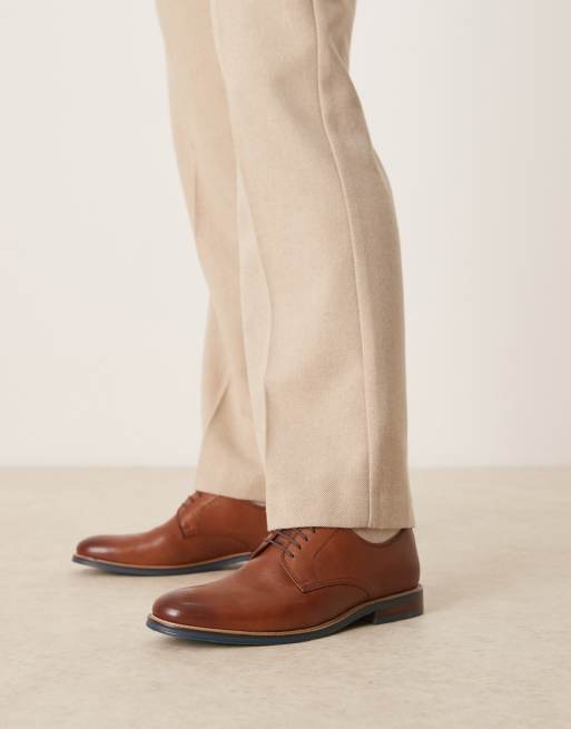 Dune London Stanley brogues in tan, 4 of 4