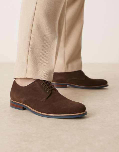 Dune London Stanley suede brogues shoe in brown - view 1