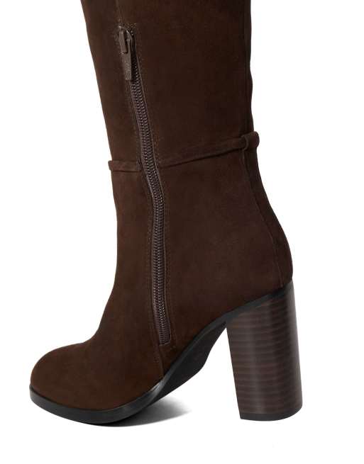 Dune London Starlling knee high boots in brown, 5 of 5