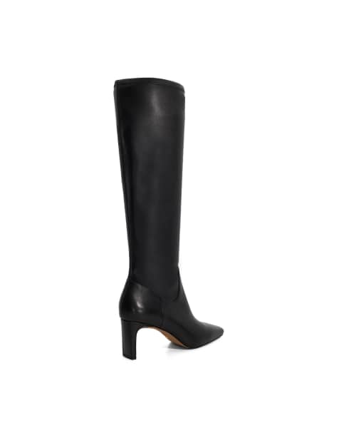 Dune London Stellan knee high boots in black - view 1
