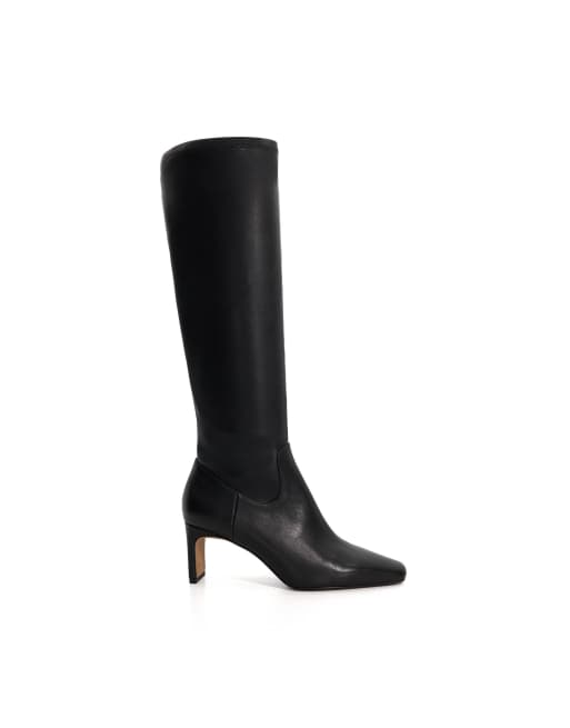 Dune London Stellan knee high boots in black ASOS