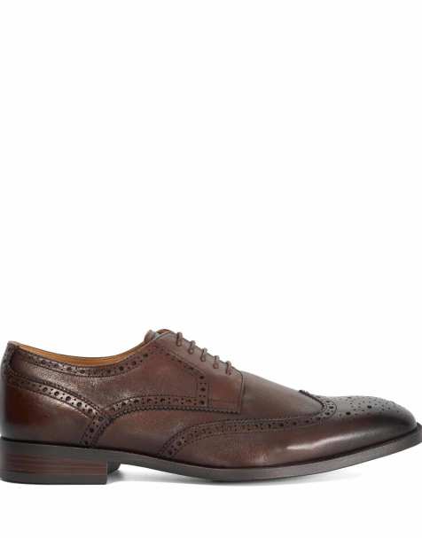 Dune London Sunni brogues in brown - view 1