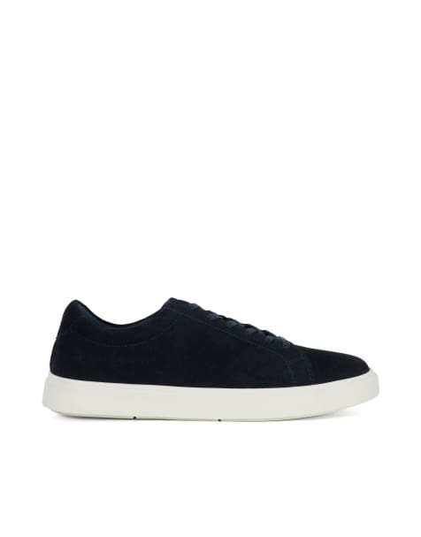 Dune London Tais trainers in navy - view 1