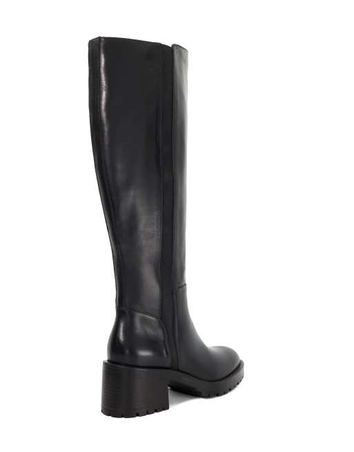 Dune London Taisy knee high boots in black, 2 of 4