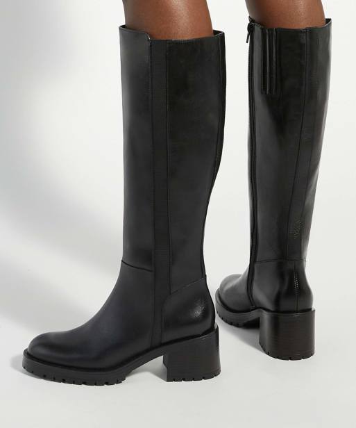 Dune London Taisy knee high boots in black, 3 of 4