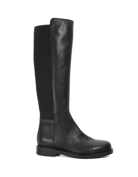 Dune London Tallo knee high boots in black - view 1