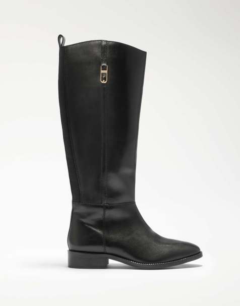 Dune London Tanvie knee high boots in black - view 1