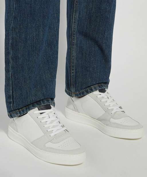Dune London Tawly trainers in white, 3 of 4
