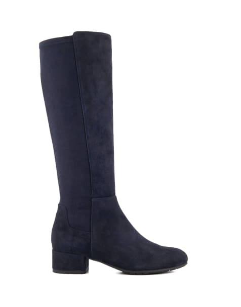 Dune London Tayla knee boots in navy - view 1