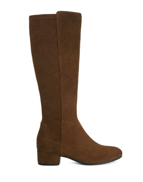 Dune London Tayla knee high boots in chestnut - view 1