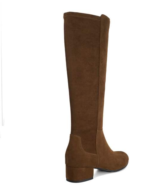 Dune London Tayla knee high boots in chestnut, 2 of 4