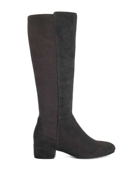 Dune London Tayla knee high boots in dark grey - view 1