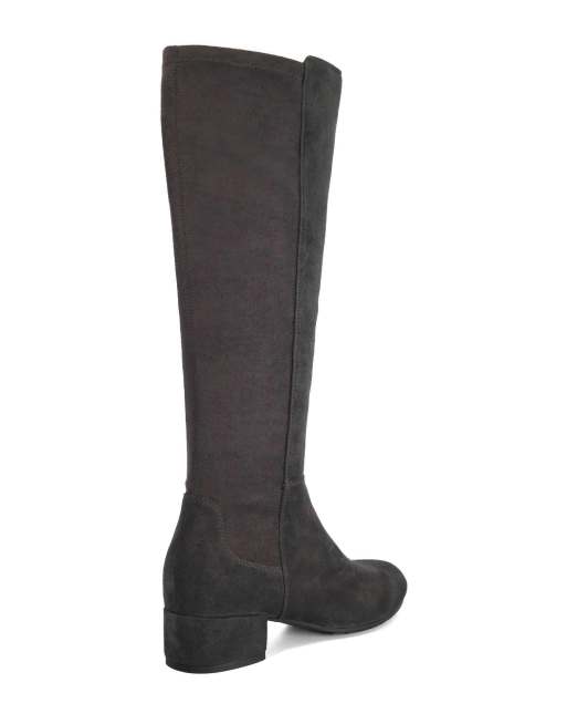 Dune London Tayla knee high boots in dark grey, 2 of 4