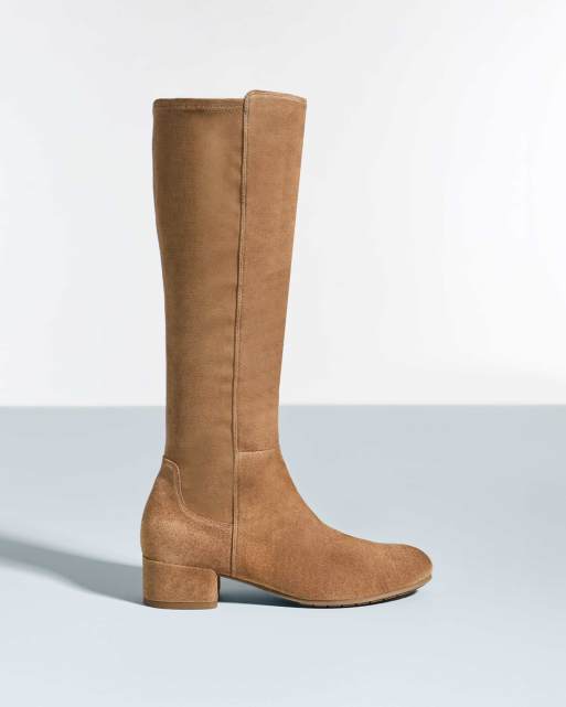 Dune London Tayla knee high boots in honey, 2 of 4