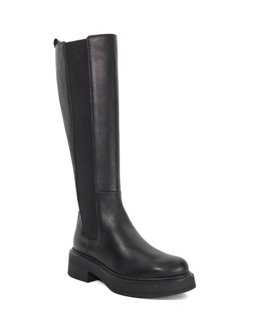 Dune London Temmings knee high boots in black, 4 of 4