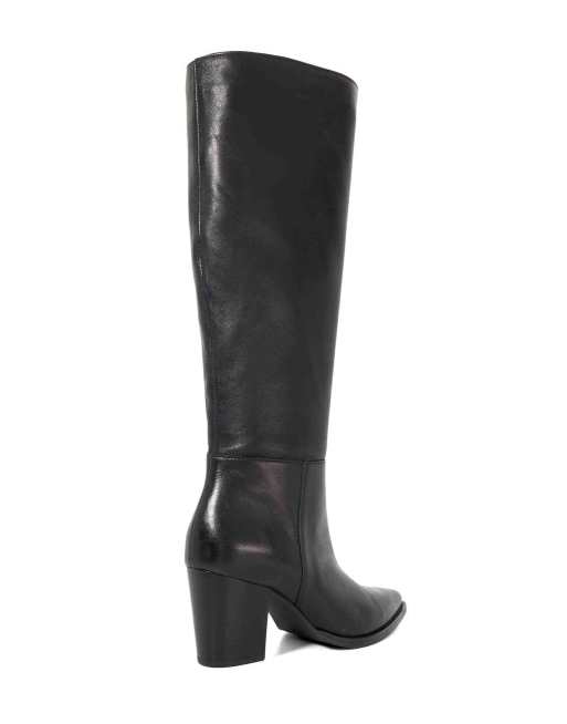 Dune London Tenna knee high boots in black, 2 of 4