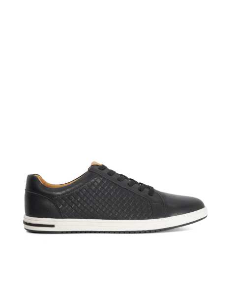 Dune London Tezzy weave trainers in black - view 1