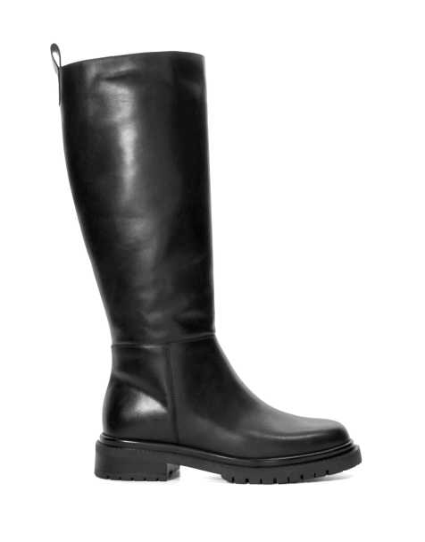 Dune London Tilings knee high boots in black - view 1