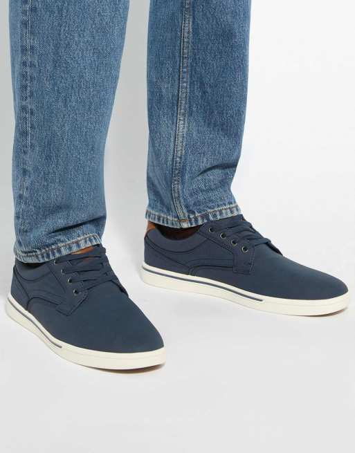 Dune London Tommus trainers in navy, 3 of 4