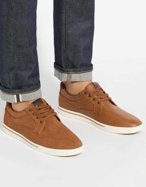 Dune London Tommus trainers in tan, 2 of 4