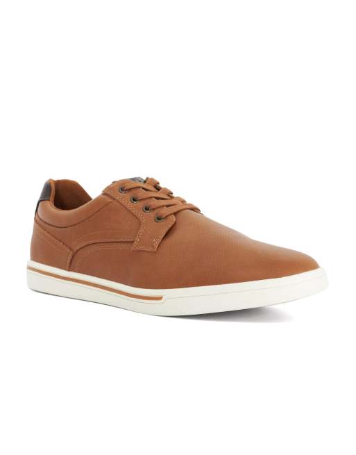Dune London Tommus trainers in tan, 3 of 4