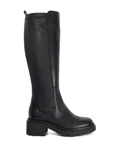 Dune London Toni knee high boots in black - view 1
