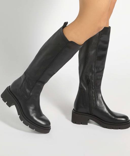 Dune London Toni knee high boots in black, 3 of 4
