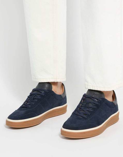 Dune London Tony trainers in navy - view 1
