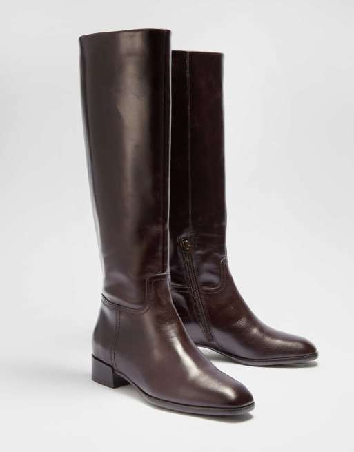Dune London Toova knee high boots in brown, 3 of 3