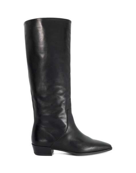 Dune London Torrie knee high boots in black - view 1
