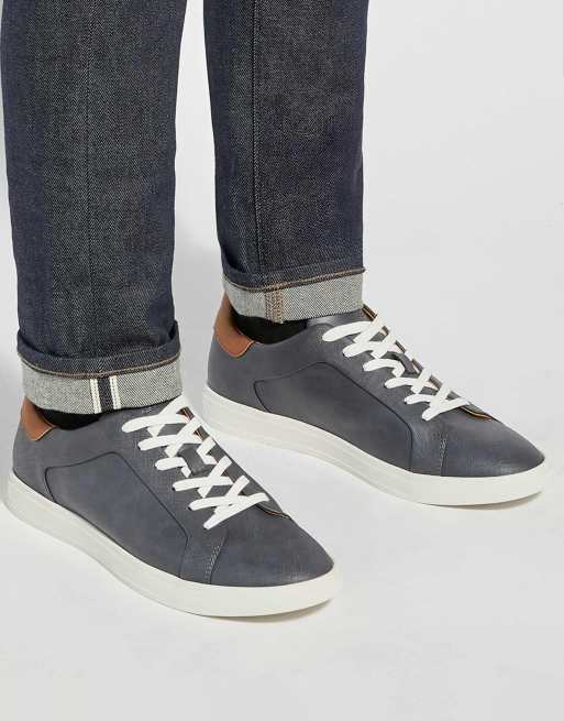 Dune London Traces trainers in navy, 3 of 4