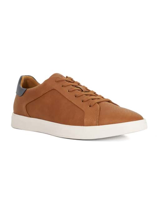 Dune London Traces trainers in tan, 3 of 4
