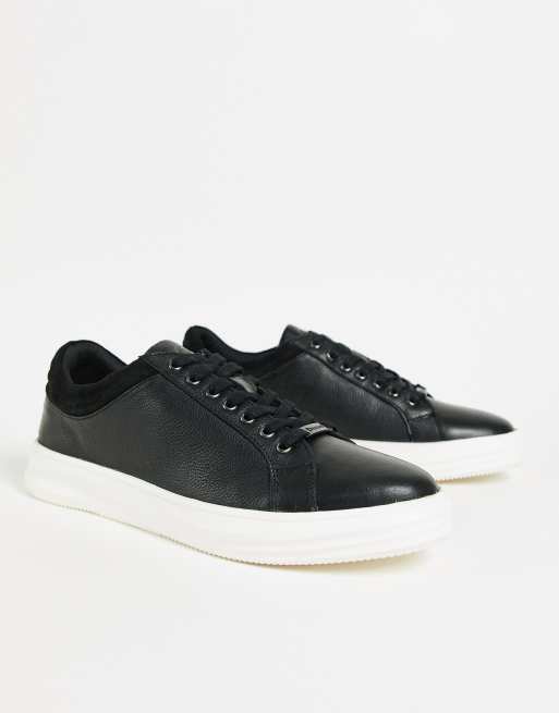 Dune London Trillin trainers in black leather | ASOS