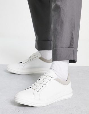 Dune London Trillin trainers in white/grey leather - ASOS Price Checker