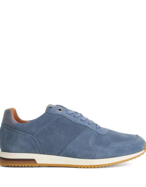 Dune London Trilogy trainers in blue - view 1