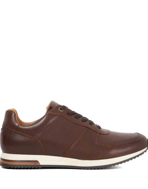 Dune London Trilogy trainers in brown - view 1