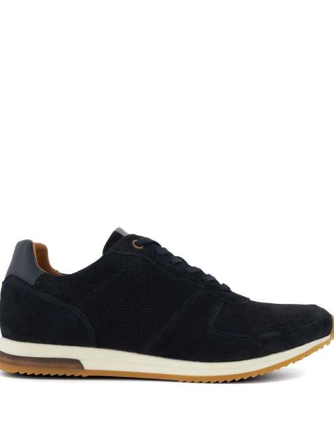 Dune London Trilogy trainers in navy - view 1