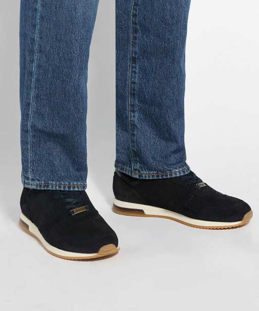Dune London Trilogy trainers in navy, 3 of 5