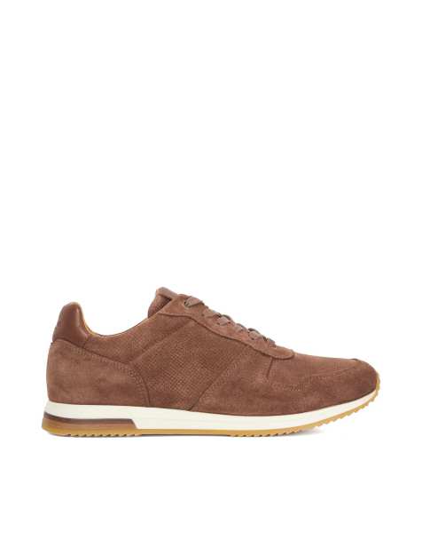 Dune London Trilogy trainers in taupe - view 1