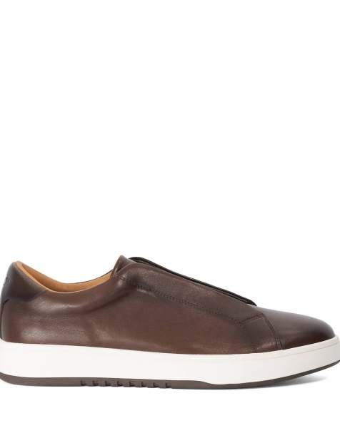 Dune London Troys trainers in brown - view 1