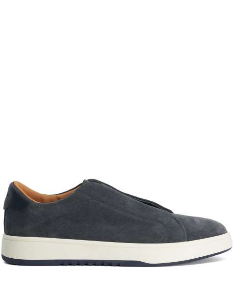 Dune London Troys trainers in navy - view 1