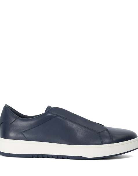 Dune London Troys trainers in navy - view 1