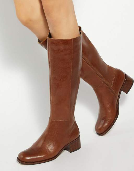 Dune London Turner knee high boots in tan, 3 of 4
