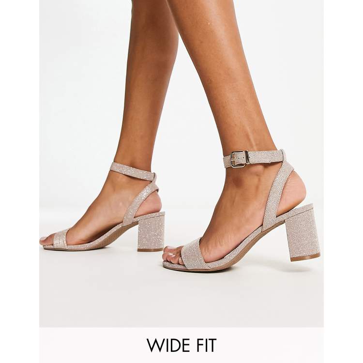 Rose gold best sale shoes wide fit