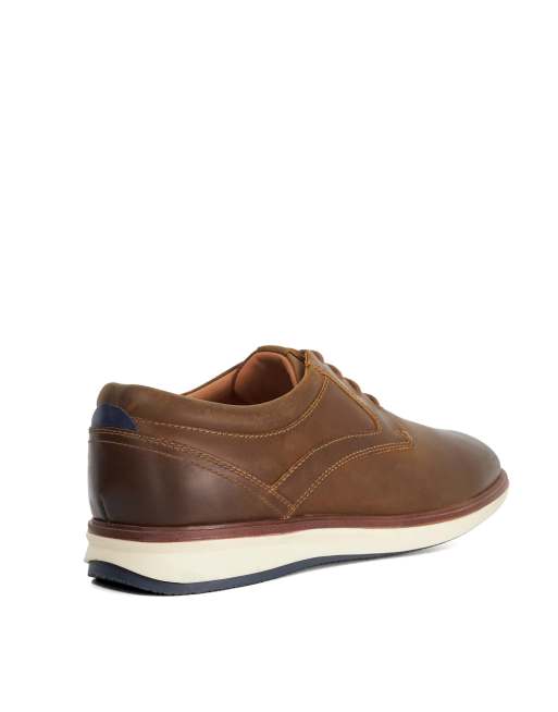 Dune London Wide fit brydon wf casual shoes in brown, 2 of 4