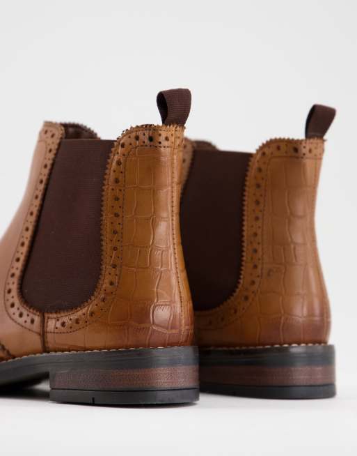 Wide fit sale tan chelsea boots