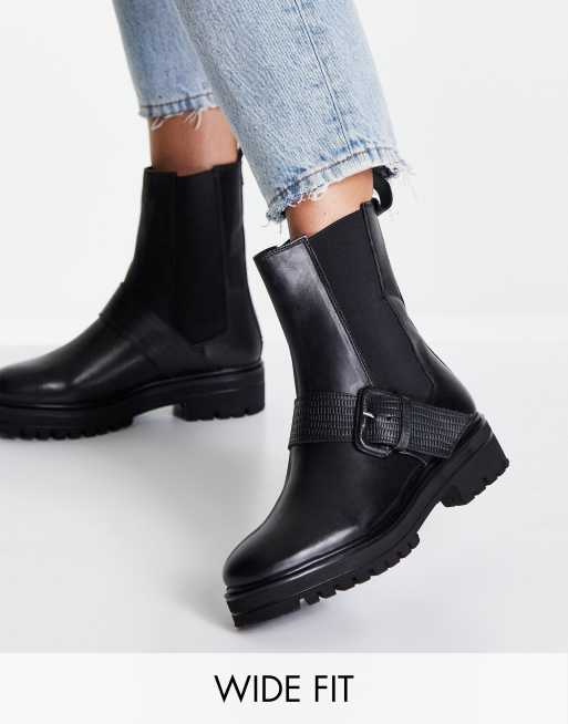 Dune wide clearance fit ankle boots