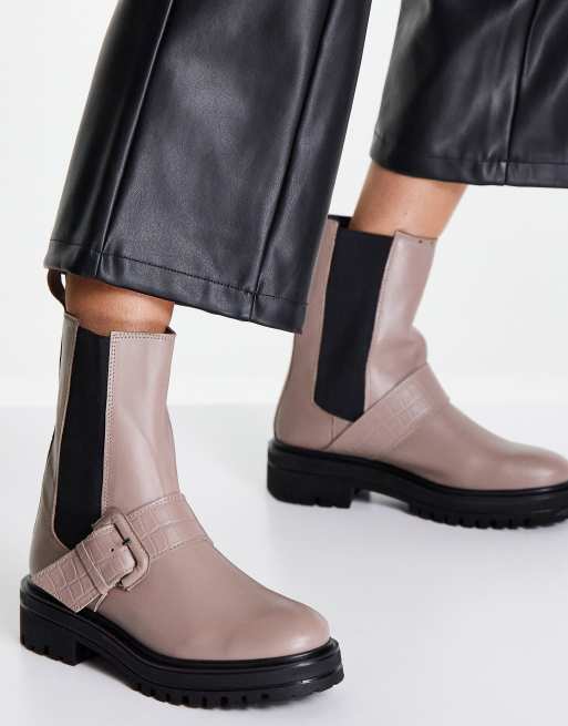 Dune taupe ankle clearance boots