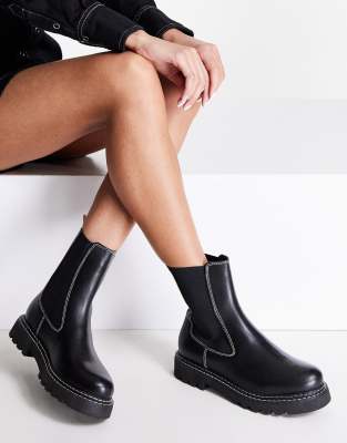 wide fit chunky sole boots