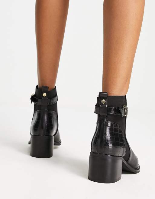 Dune block heel store boots